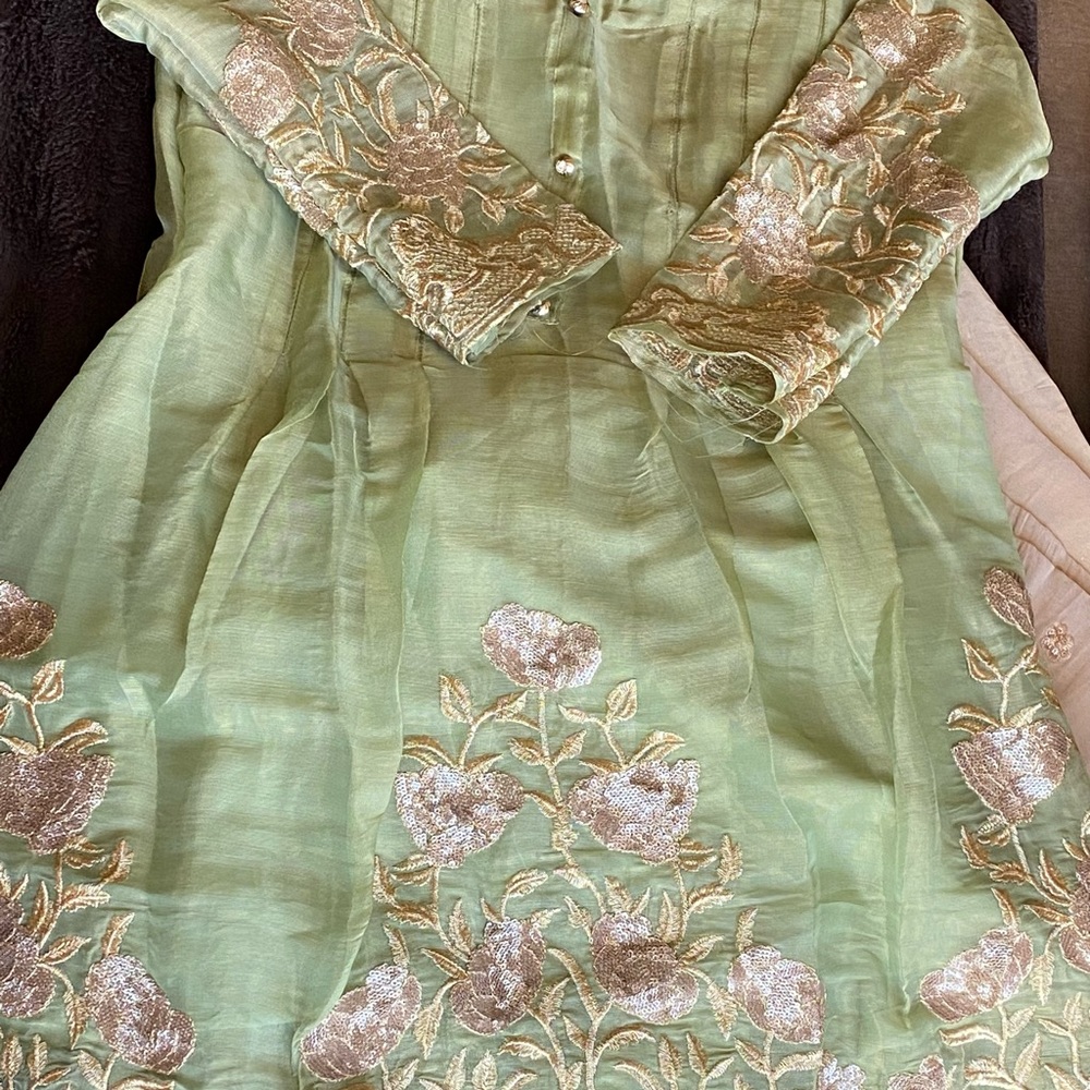 Pakistani dress with gold trouser - s/m